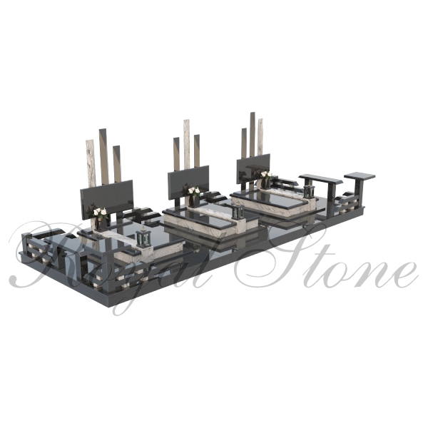 Гранитный памятник для троих М324 - Royal Stone
