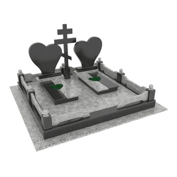 Гранитный памятник для двоих М193 - Royal Stone